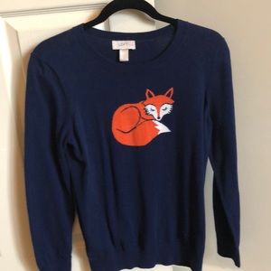 Loft large petite fox sweater